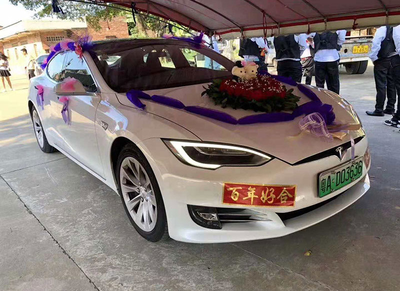 广州结婚租赁出租特斯拉婚庆头车_广州租车包车用车 首选广州现达租车公司