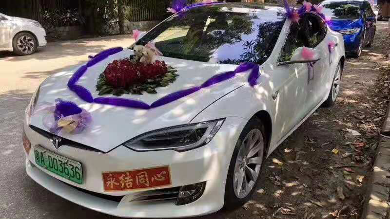 广州结婚租赁出租特斯拉婚庆头车_广州租车包车用车 首选广州现达租车公司